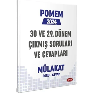 Data Yayınları 2024 POMEM 30. ve 29. Dönem Mülakat Çıkmış Soruları ve Cevapları
