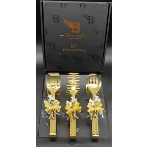 Kelebekli Gold 3 Lü Maşa Seti