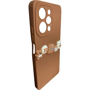 Apple iPhone 14 Pro Max Kılıf 3D M Bear Kamera Korumalı Silikon Kapak