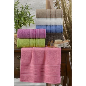 Mira Home 6 Lı El Yüz Havlu Seti Pamuklu Havlu Takımı Renkli