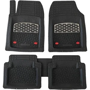 Sare Tuning Hyundai I10 2020 Sonrası Araca Uyumlu Krom Karbon Derin Havuzlu Siyah Oto Paspas Takımı