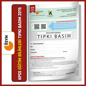 İnformal Yayınları KPSS 2015 Eğitim Bilimleri ÖSYM Çıkmış Soru Tıpkı Basım Türkiye Geneli Dijital Çözümlü Kitapçık