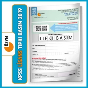 İnformal Yayınları KPSS 2019 Lisans ÖSYM Çıkmış Soru Tıpkı Basım Türkiye Geneli Dijital Çözümlü Deneme Sınavı