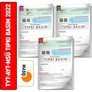 İnformal Yayınları 2022 TYT-AYT-Msü Ösym Çıkmış Soru Tıpkı Basım Türkiye Geneli Dijital Çözümlü 3lü Deneme Kitapçıkları