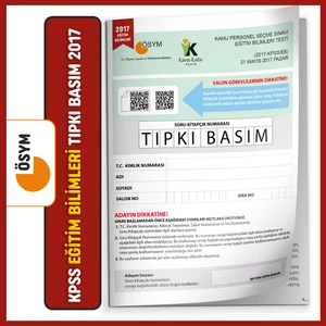 İnformal Yayınları KPSS 2017 Eğitim Bilimleri ÖSYM Çıkmış Soru Tıpkı Basım Türkiye Geneli Dijital Çözümlü Kitapçık