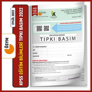Anamorfik Yayınları KPSS 2022 Eğitim Bilimleri Ösym Çıkmış Soru Tıpkı Basım Türkiye Geneli D. Çözümlü Kitapçığı