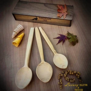Hakiki Şimşir Ağacı 3'lü Kaşık Seti. 32 cm 28 cm ve 25cm