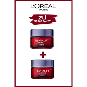 L'Oréal Paris Loreal Paris Revitalift Lazer X3 Ailesi Gece Kremi 50 ml + 50 ml 2 Adet