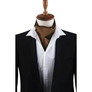 Kahverengi Düz Ascot Fular K572