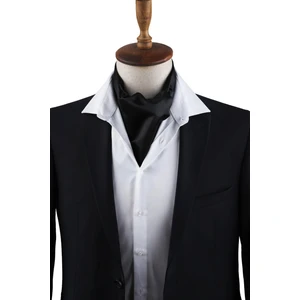 Siyah Düz Ascot Fular K578