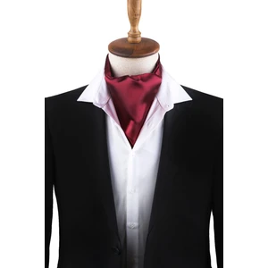 Bordo Düz Ascot Fular K571