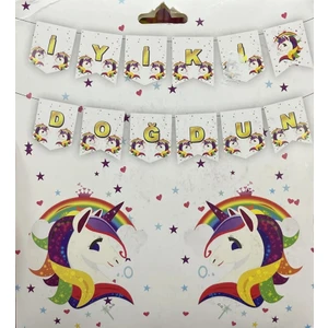 Iyi Ki Doğdun Banner Unicorn Ponny