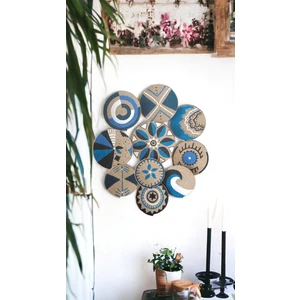Atlas Home Art 10 Parça Duvar Tabağı Seti Hasır Duvarseti