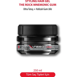 24 Saat Ekstra Güçlü Tutuşlu Hafızalı Saç Jölesi The Rock Ultra Hold Şekillendirici Gum Jel 250 ml 8699216347775
