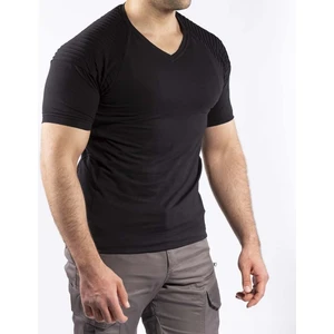 VAV Wear Tactical Outdoor Günlük Tişört Erkek Kısa Kollu Pamuklu Elastan Nervürlü Esnek Ter Emer TTHIN02