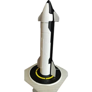 3D HAPPY Spacex Starship 26 cm