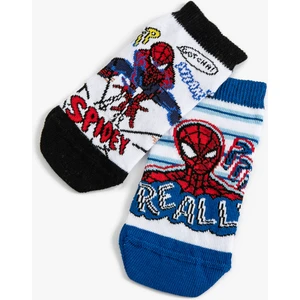 2'li Örümcek Adam Baskılı Çorap Seti Lisanslı