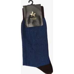 ALTINYILDIZ CLASSICS Erkek KAHVE INDIGO Desenli Bambulu Soket Çorap