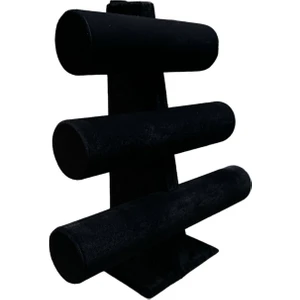 Üçlü T Siyah Bileklik Saat Standı