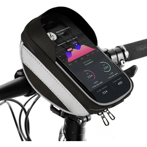 Universal Su Geçirmez Reflektörlü Bisiklet Motosiklet Scooter Telefon Tutucu Fermuarlı Çanta - AL4211