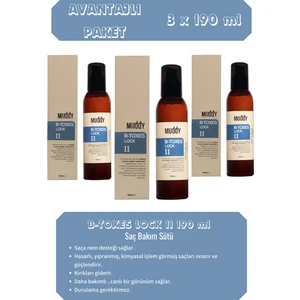 Yıpranmış Saçlara Besleyici ve Onarıcı B-Toxes Lock Iı Durulanmayan Bakım Sütü 190 ml x 3