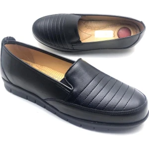 Umut Tam Ortopedik Kadın Günlük Ayakkabı Suni Deri Düz Taban 3 cm Topuk Yüksekliği ile Rahat