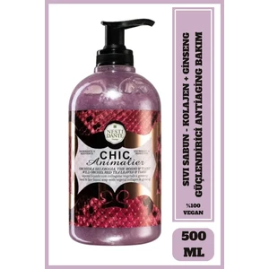 Nesti Dante Chic Animalier Red Pyton Sıvı Sabun 500ml l Güçlendirici, Antiaging l Kolejen ve Ginseng