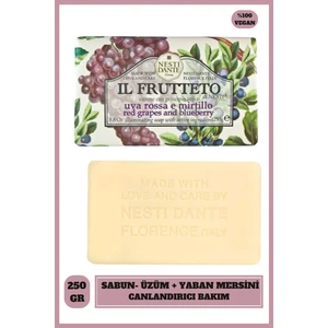 Nesti Dante Il Frutteto Red Grapes & Bluberry Katı Sabun 250gr | Canlandırıcı | Yaban Mersini Ve Üzüm Özü