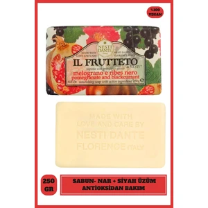 Nesti Dante Il Frutteto Pomegranate Blackcuurrant Katı Sabun 250gr | Antioksidan | Nar Ve Siyah Üzüm Özü