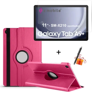 Galaxy Tab A9+ Plus 11” SM-X210 Uyumlu Tablet Kılıfı Ekran Koruyucu Kalem Hediyeli Set Kapaklı Stand