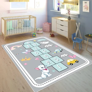 Dijital Baskı Kaymaz Taban Makinede Yıkanabilir Çocuk Odası Halısı Bebek Odası Halısı