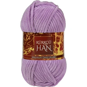 Kürkçü Han Kadife 100GR 95MT Örgü Ipi Koyu Lila