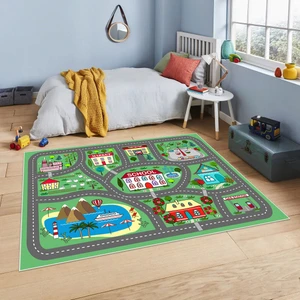 Dijital Baskı Kaymaz Taban Makinede Yıkanabilir Çocuk Odası Halısı Bebek Odası Halısı