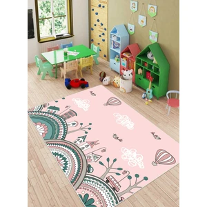 Dijital Baskı Kaymaz Taban Makinede Yıkanabilir Çocuk Odası Halısı Bebek Odası Halısı