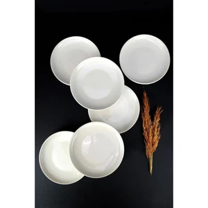 Semazen 6’lı Porselen Pasta ve Sunum Tabağı Seti 17 cm Krem - TL4054475 C320.003