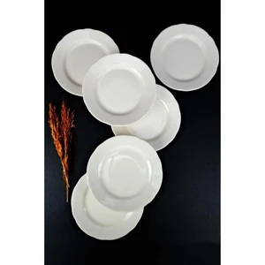 Papatya 6’lı Porselen Pasta ve Sunum Tabağı Seti 19 cm Krem - TL4051627 C320.003