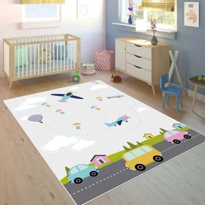 Dijital Baskı Kaymaz Taban Makinede Yıkanabilir Çocuk Odası Halısı Bebek Odası Halısı