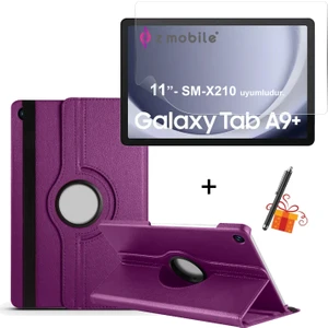 Galaxy Tab A9+ Plus 11” SM-X210 Uyumlu Tablet Kılıfı Ekran Koruyucu Kalem Hediyeli Set Kapaklı Stand