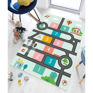 Dijital Baskı Kaymaz Taban Makinede Yıkanabilir Çocuk Odası Halısı Bebek Odası Halısı