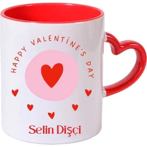 Seliness Design Sevgililer Gününe Özel Kalp Kuplu Isim Yazılı Kupa - 2 Kırılmaz Strafor Köpükle Paketlenmiş