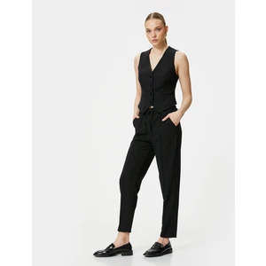 Jogger Pantolon Beli Bağcıklı Cepli Nervürlü