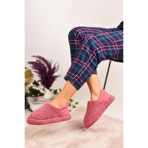 Kadın Arkası Lastikli Havlu Kumaş Ev Ayakkabısı Ev Botu Panduf