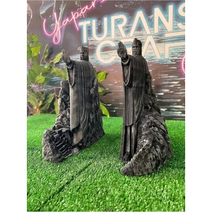 Turansoy Craft Argonath Figür Yüzüklerin Efendisi Sağ Sol Takım 18 cm Dev Boy Kalite
