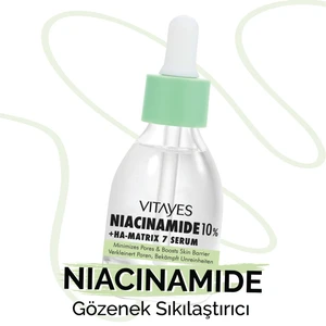 VITAYES Niacinamide %10 ve Hyalüronik Asit Cilt Gözenek Sıkılaştırıcı Cilt Bariyeri Güçlendirici Cilt Serumu 901
