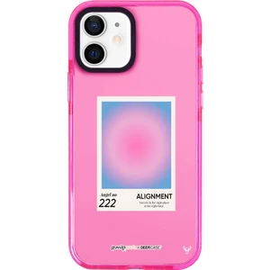 x Gossip Pasta Apple iPhone 11 Alignment Tasarımlı Fuşya Şeffaf Telefon Kılıfı