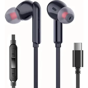Tak Çalıştır Type-C Kulakiçi Kablolu Kulaklık Mikrofonlu iPhone 15/15PLUS/15 Pro Max Uyumlu