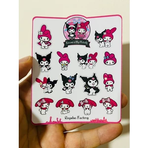 Cuppy Box Kuromi & My Melody 15 Adet Sticker