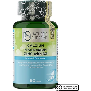 Nature's Supreme Calcium Magnesium Zinc With D3 90 Tablet