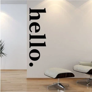 Hediyene Bak Hello Yazılı Dekoratif Duvar Süsü Sticker Etiket