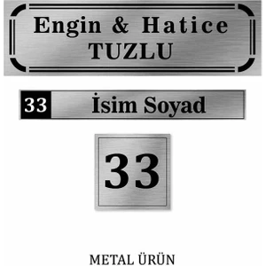 Hediyene Bak 3'Lü Set Kapı Isimliği, Kapı Numarası, Posta Kutusu Isimliği